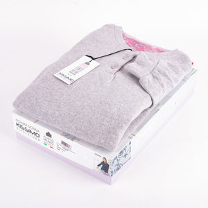 Pigiama donna punto milano rosa con polsino Biancaluna D2524 