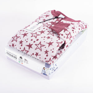 Pigiama donna Biancaluna D2531 punto milano invernale bordeaux