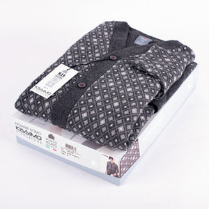 Pigiama uomo a giacca punto milano calibrato grigio Biancaluna U15629