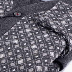 Pigiama uomo a giacca punto milano calibrato grigio Biancaluna U15629