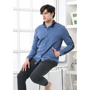 Pigiama uomo invernale punto milano Biancaluna U1534 jeans