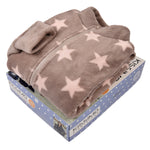 Pigiama donna in pile coral stelline Biancaluna 93003 tortora