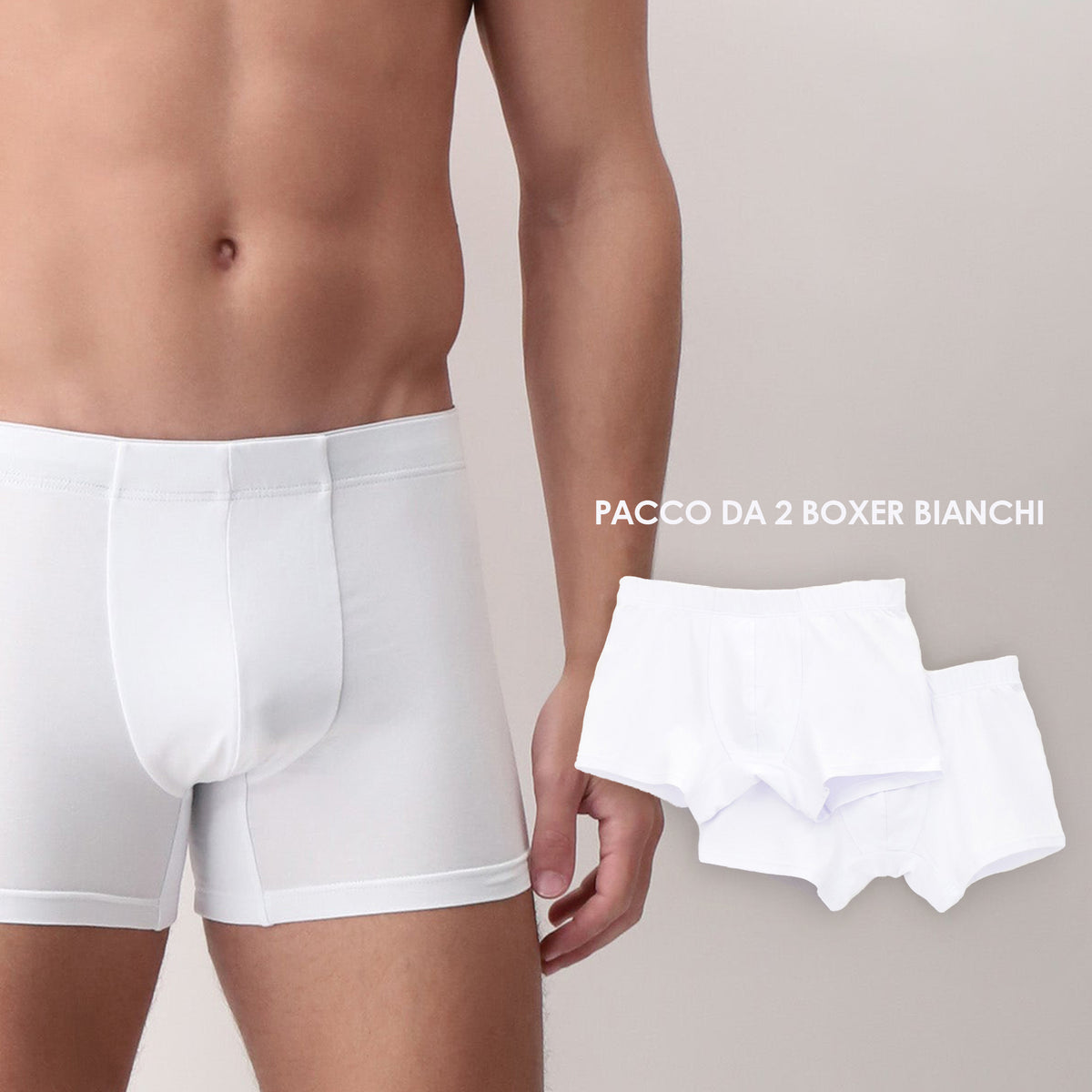 Boxer uomo Cagi 1822 in cotone Elasticizzato Goal Bipack 2pz