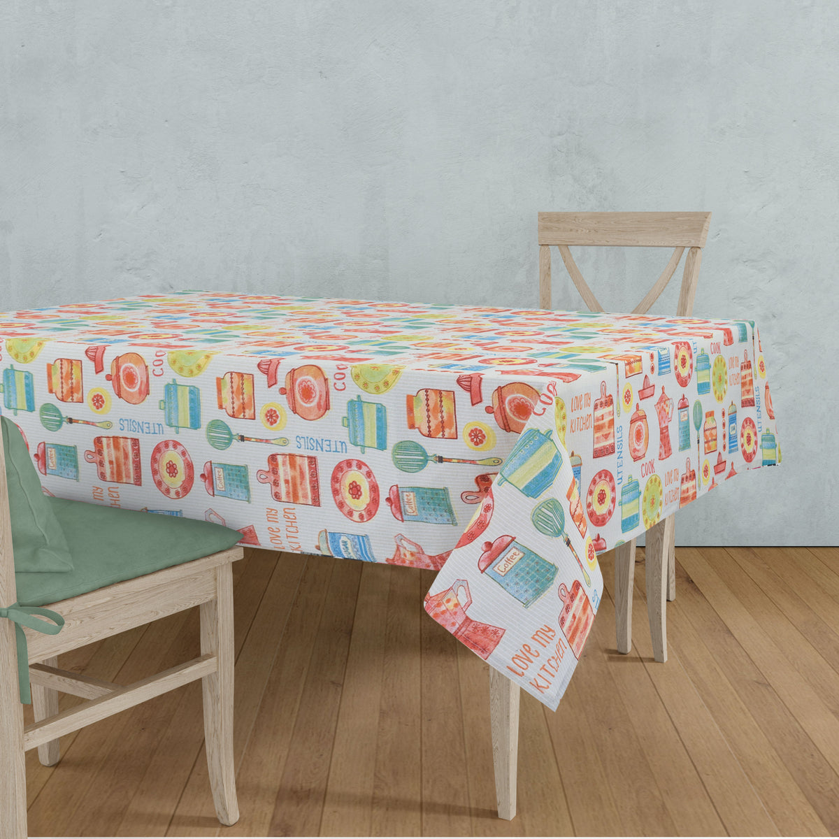 Tovaglia Sommaruga Biki cotone Loneta stampata beige var E