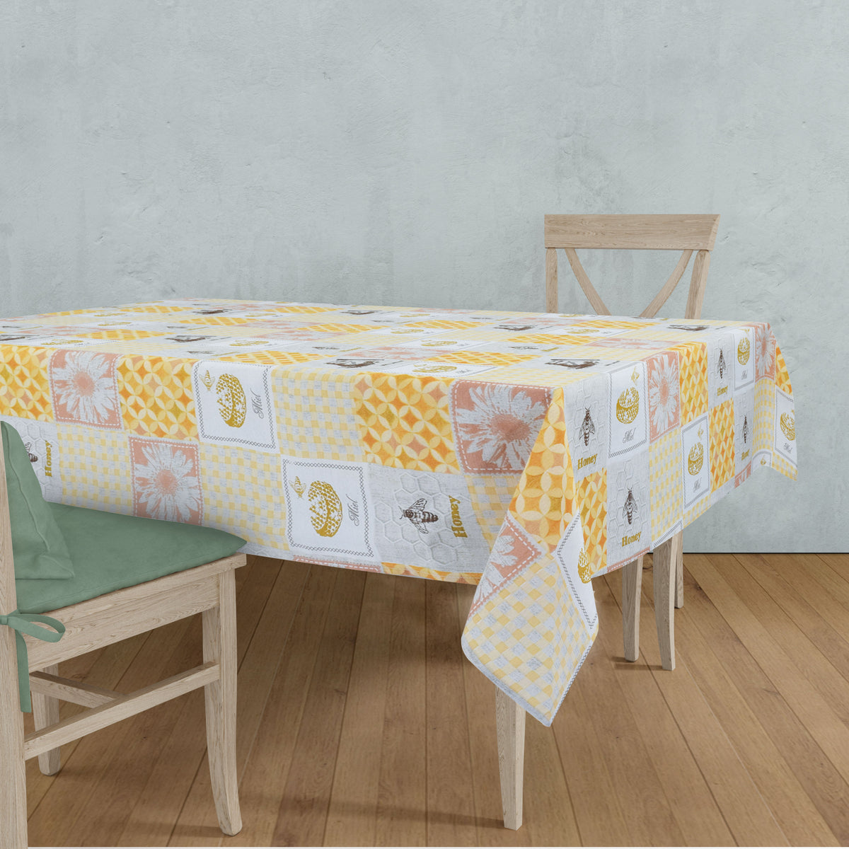 Tovaglia Sommaruga Biki cotone Loneta alveare api Var F giallo