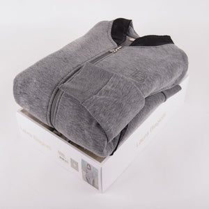 Tuta donna invernale Laura Biagiotti 96460 cotone felpato aperta grigio melange