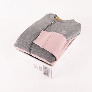 Tuta donna invernale Laura Biagiotti 96465 cotone felpato aperta grigio /petalo