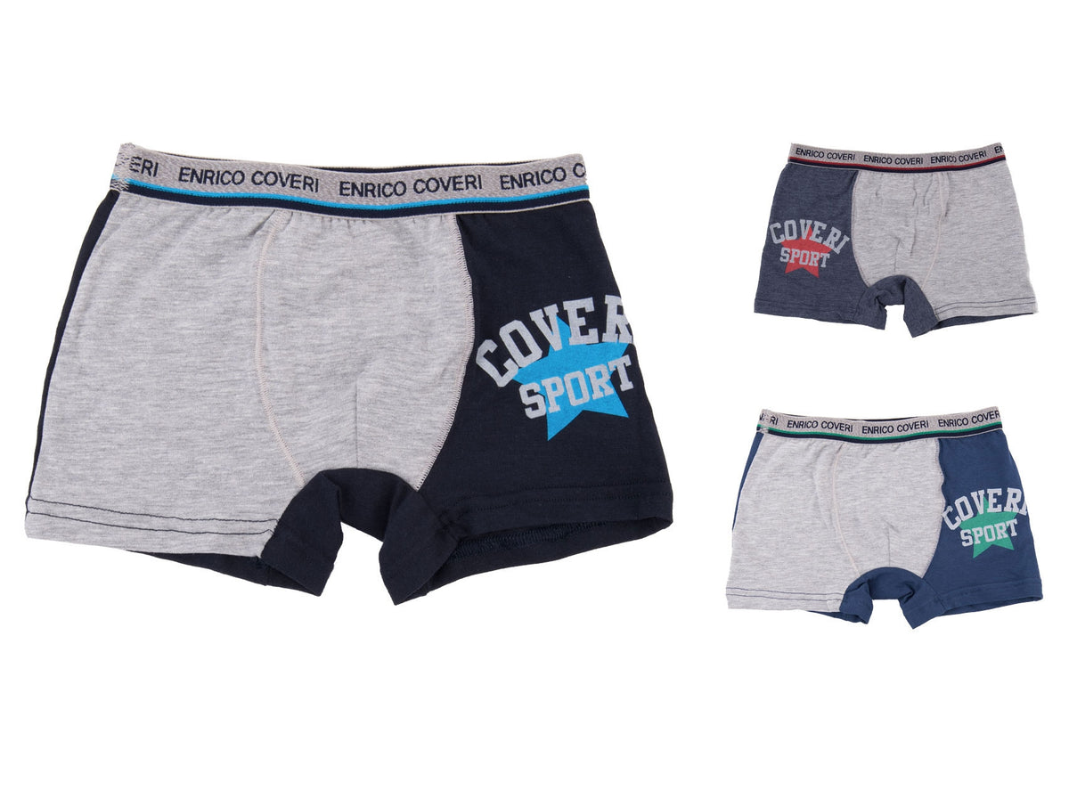 Boxer moda da bimbo ragazzo Enrico Coveri eb4042 in cotone assortiti 3 pezzi 