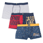 Boxer uomo moda Gasoline tris a fantasia U5138FT