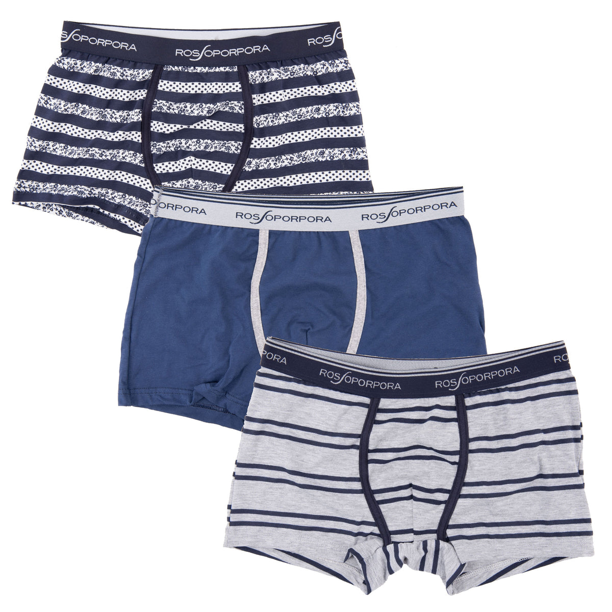 Boxer uomo ragazzo moda Rossoporpora ub1442 assortiti 3 pezzi 