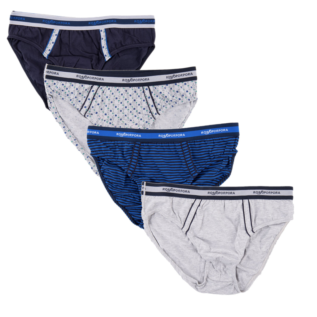 Slip moda uomo ragazzo rossoporpora us1453 assortiti 4 pezzi 