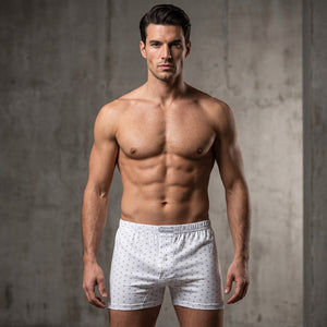 Boxer uomo in 100% cotone Rossoporpora 205 fantasia rombi 3 pezzi 