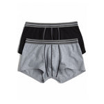 Boxer uomo sloggi short hipster bi pack grigio / nero 2 pezzi 