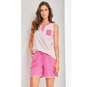 Pigiama donna Laura Biagiotti 96396 corto fucsia