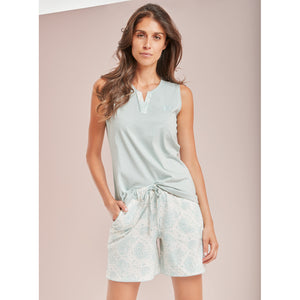 Pigiama donna Laura Biagiotti 96406 corto menta