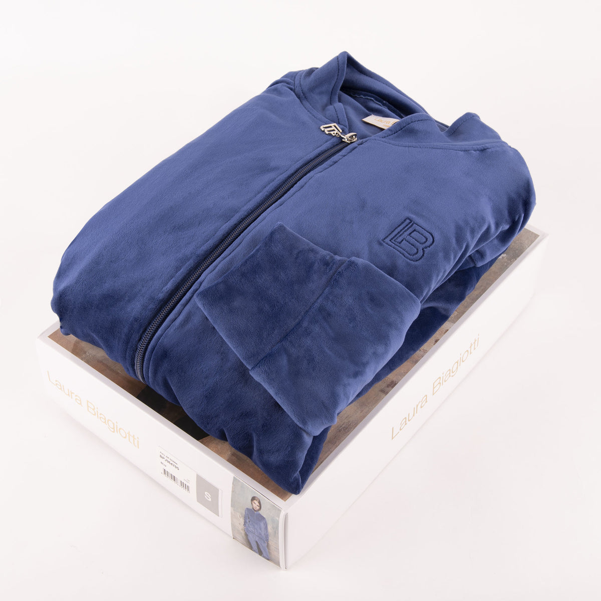 Tuta donna invernale Laura Biagiotti 96470 aperta velluto blu