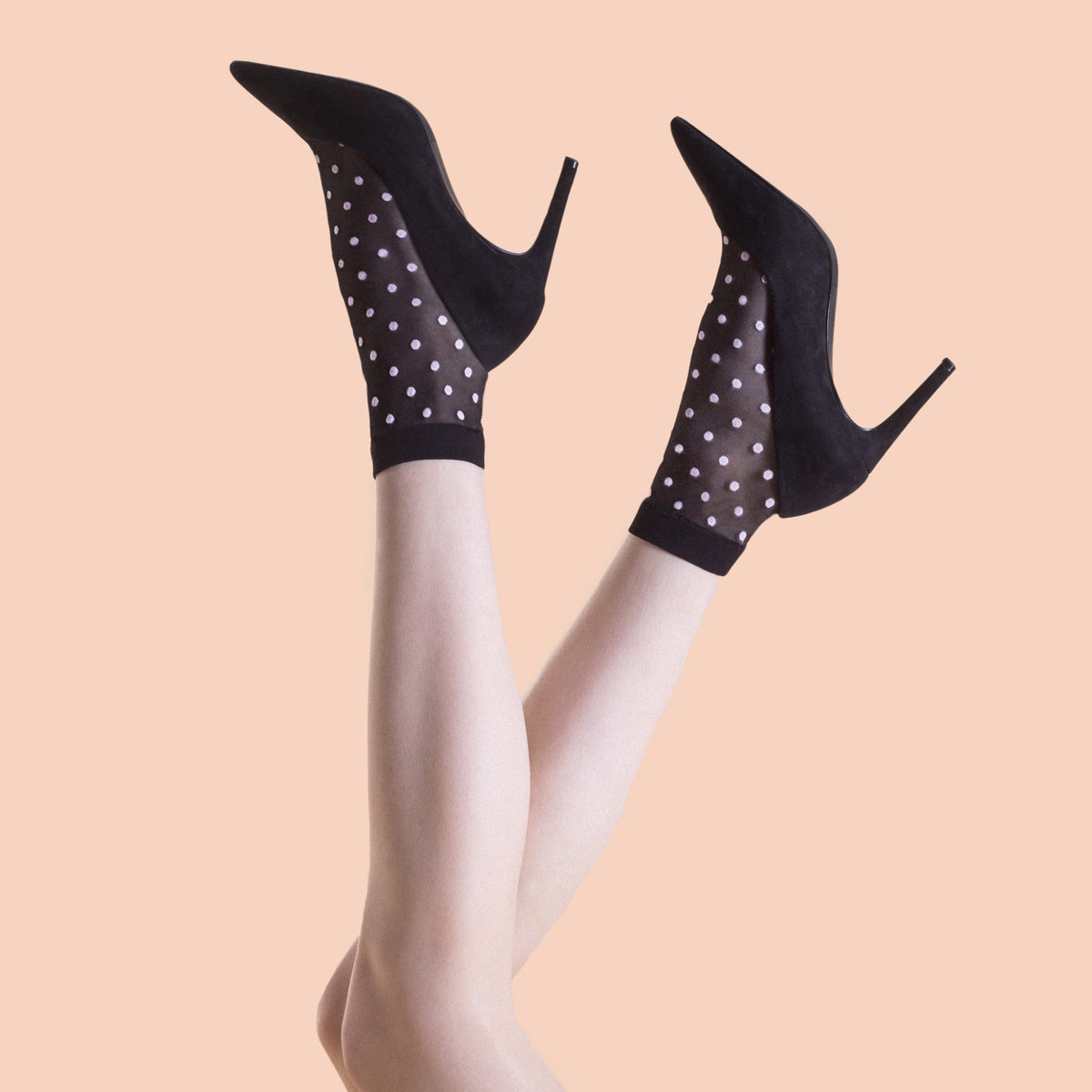 Calzini donna Fiore Bubble Gum 20 den a pois