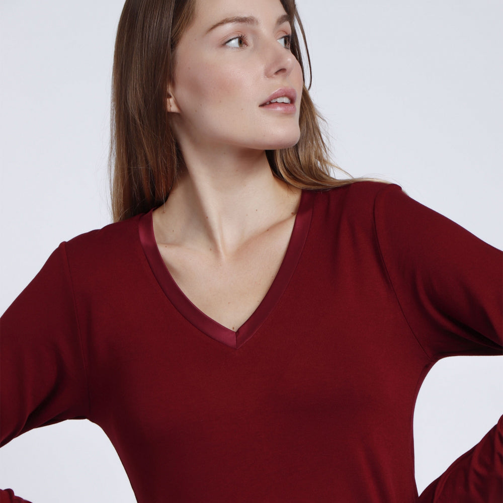 Maglia donna Admas 43496 a V manica lunga sottogiacca