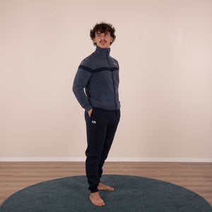Tuta uomo invernale Superga 21555 aperta felpata jeans melange