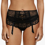 Reggicalze in tulle ricamato e dettagli oro Chantelle C12M70
