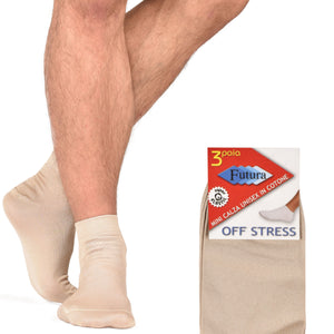 Calze corte unisex uomo donna Futura off stress in cotone 3 paia 