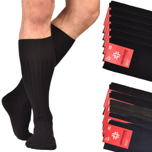 Calze uomo sanitarie lunghe coste caldo cotone Futura 6 paia