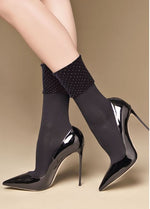 Calzino donna Philippe Matignon Atelier brillantini nero