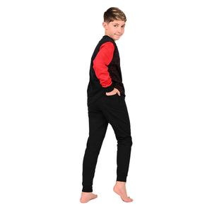 Pigiama uomo Milan in cotone leggero rosso nero PIGM 2010