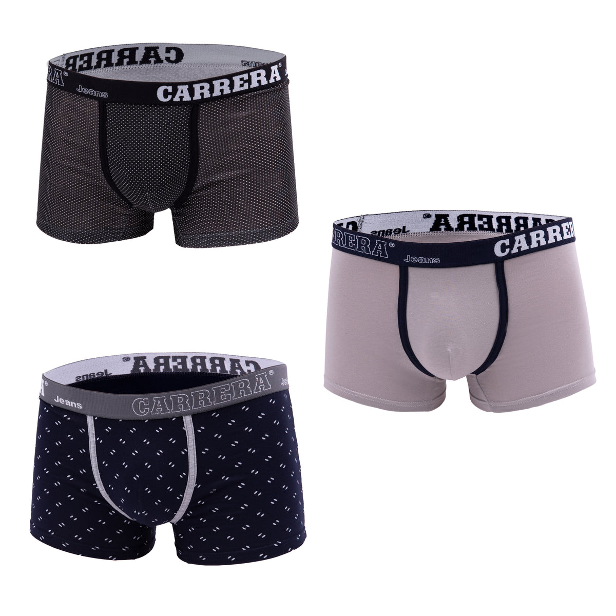 Boxer uomo Carrera Carb 723 con elastico logato 3 pezzi