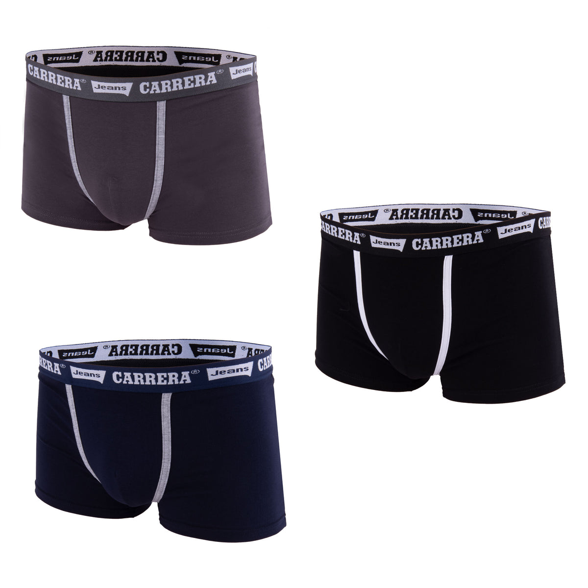 Boxer uomo Carrera John con elastico logato 3 pezzi