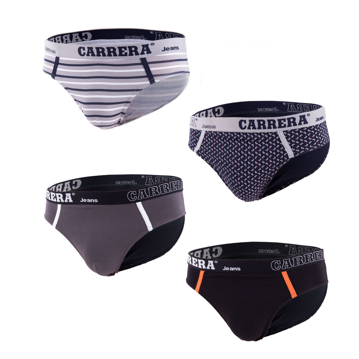 Slip uomo Carrera Cars 714 con elastico logato 4 pezzi