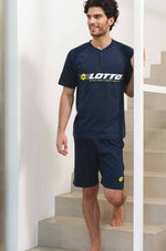 Pigiama uomo estivo Lotto lp5019 in cotone blu