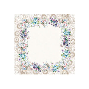 Centrotavola in cotone a fiori Vingi 90*90 dis. 2