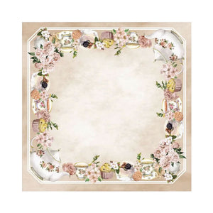 Centrotavola in cotone a fiori Vingi 90*90 dis. 4