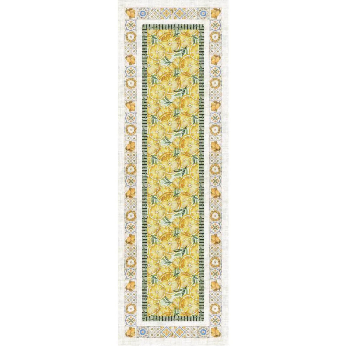 Runner tavolo in cotone dis. 12 Vingi 45x140