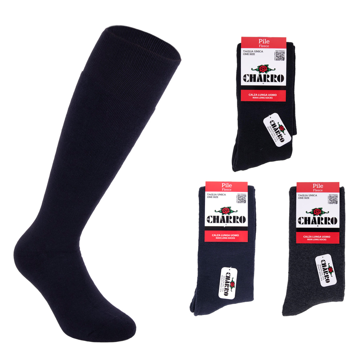 Calze lunghe da uomo El Charro Freddy pile 3 paia
