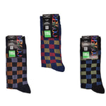Calze uomo corte Enrico Coveri cheeky-3 Var A cotone scacchi 3 paia