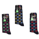 Calze uomo corte Enrico Coveri cheeky-3 Var C cotone scacchi 3 paia