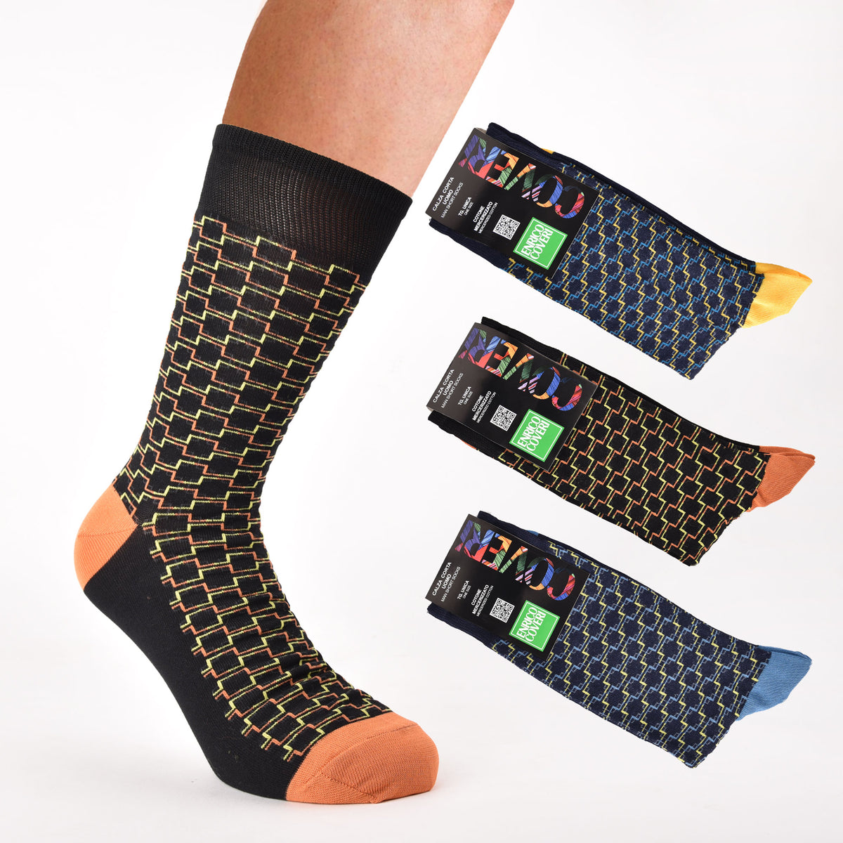 Calze corte Enrico coveri cotone 3 paia Cheeky B