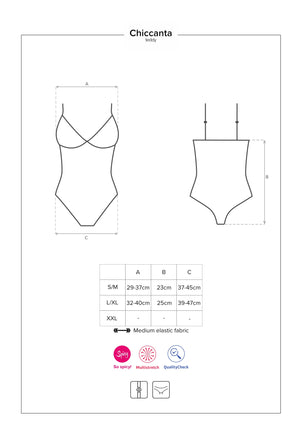 Sexy body Obsessive chiccanta crotchless teddy nero