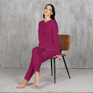  Pigiama donna in Caldo Cotone a tinta unita Cippi 2243