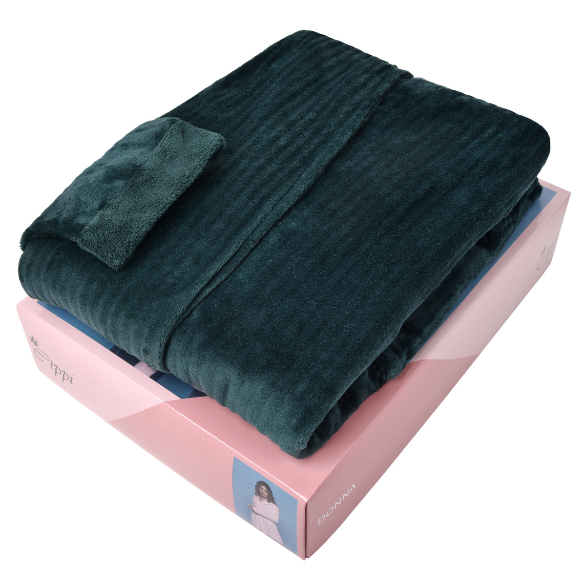 Giacca da camera vestaglia flanel verde bosco Cippi 4977