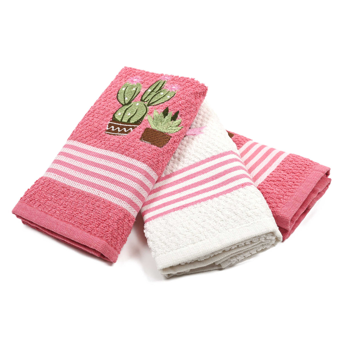 Set Strofinacci da Cucina in spugna jacquard con ricamo Peziosa Circus 3 Pz