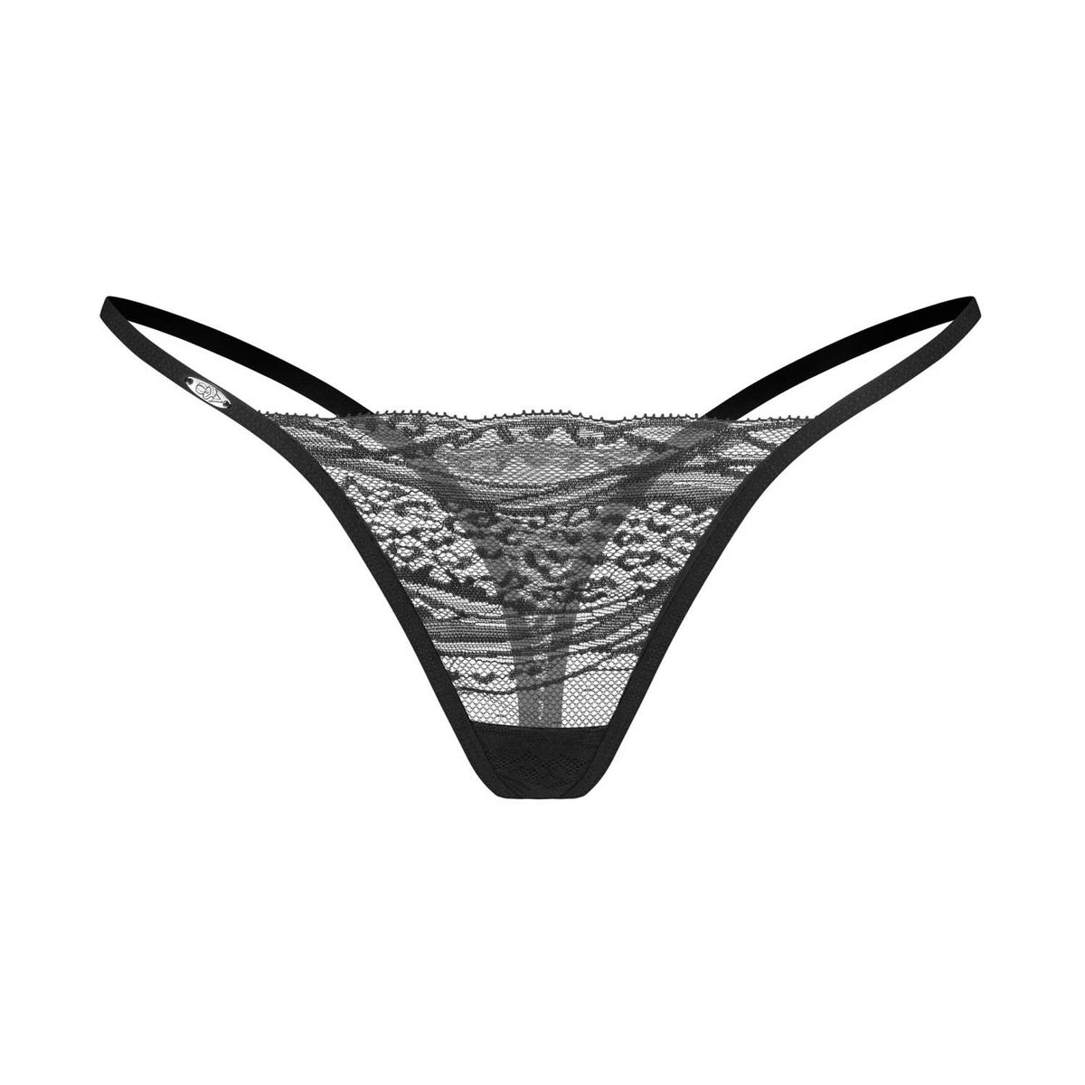 Perizoma pizzo e tulle leopardato Obsessive Clara-2-pack thong