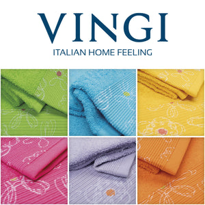 Vingi set asciugamani viso + ospite cotone Colors 