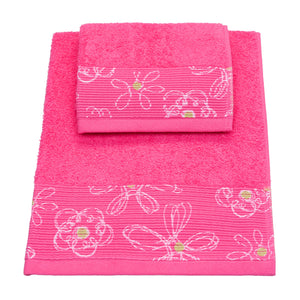 Vingi set asciugamani viso + ospite cotone Colors 