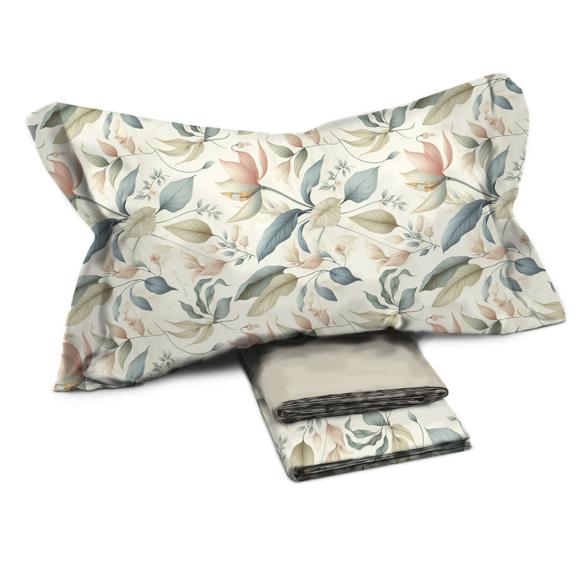 Completo letto floreale percalle di cotone Enrico Coveri taly