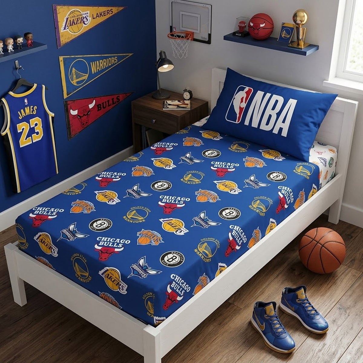 Completo Letto cotone 1 Piazza Hermet NBA