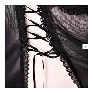 Corsetto con ferretto e reggicalze + brasiliana Contica Obsessive