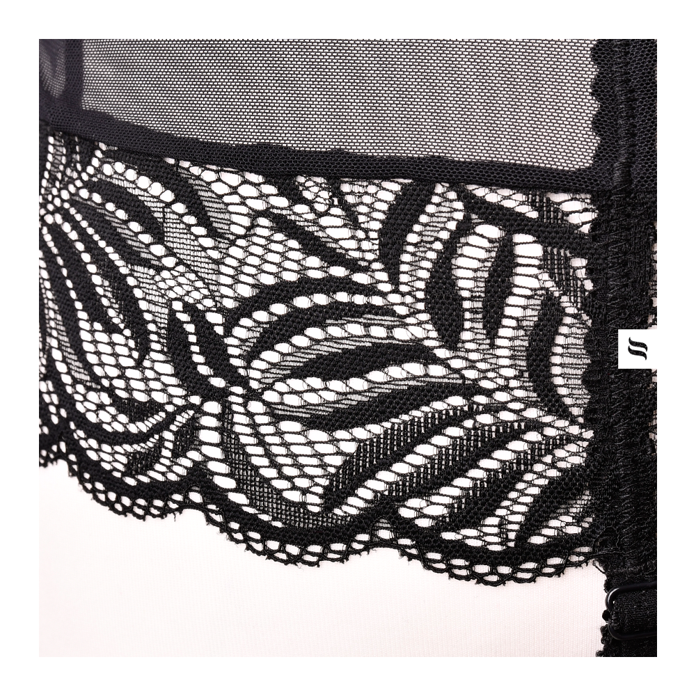 Corsetto con ferretto e reggicalze + brasiliana Contica Obsessive